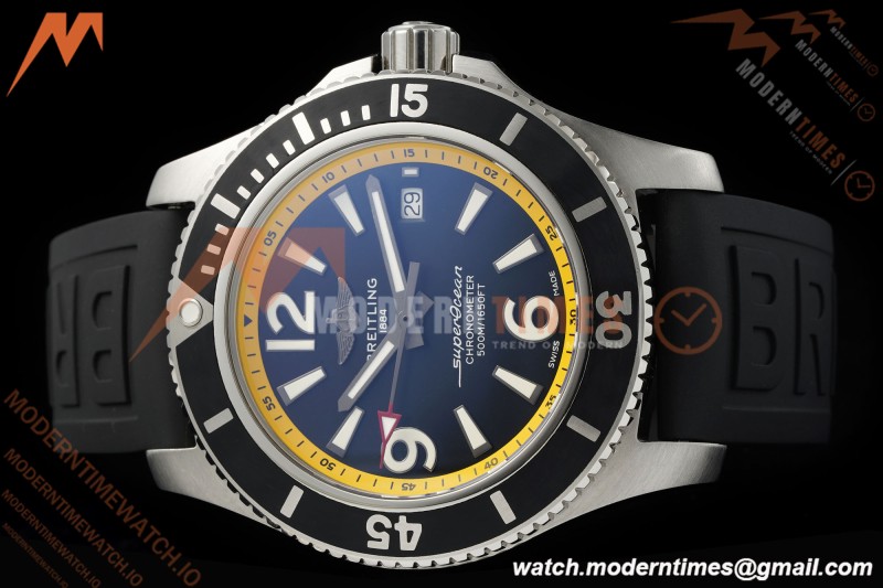 Breitling - Superocean Special 44mm Ceramic SS/RU Yelw/Stk/Num Black TF V2 A2824 | 브라이틀링 - 슈퍼오션 스페셜 44mm 세라믹 SS/RU 옐로우/스틸/넘버 블랙 TF V2 A2824