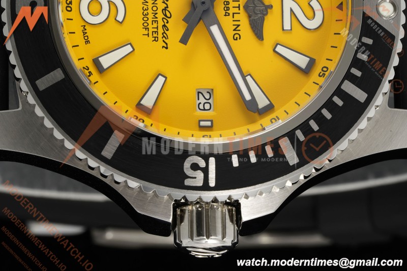 Breitling - Superocean Special 44mm Ceramic SS/RU Yelw/Stk/Num TF V2 A2824