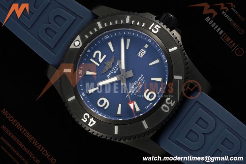 Breitling - Superocean Special 46mm Ceramic DLC/RU Blue/Stk/Num TF V2 A2824