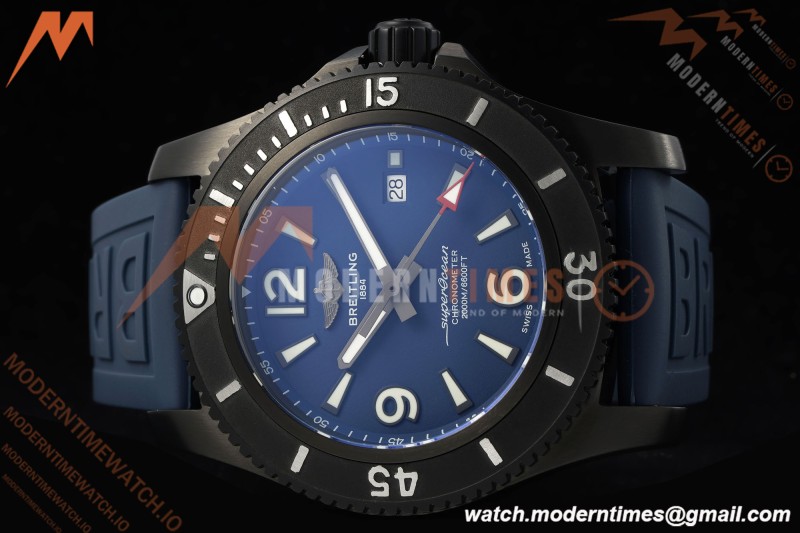 Breitling - Superocean Special 46mm Ceramic DLC/RU Blue/Stk/Num TF V2 A2824