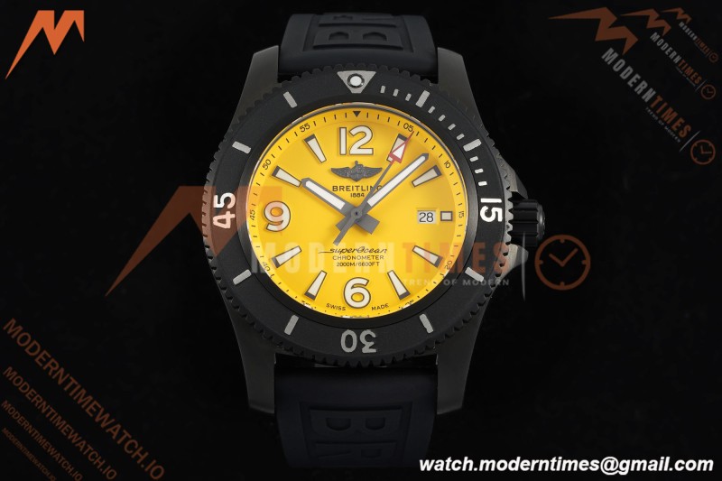 Breitling - Superocean Special 46mm Ceramic DLC/RU Yelw/Stk/Num TF V2 A2824