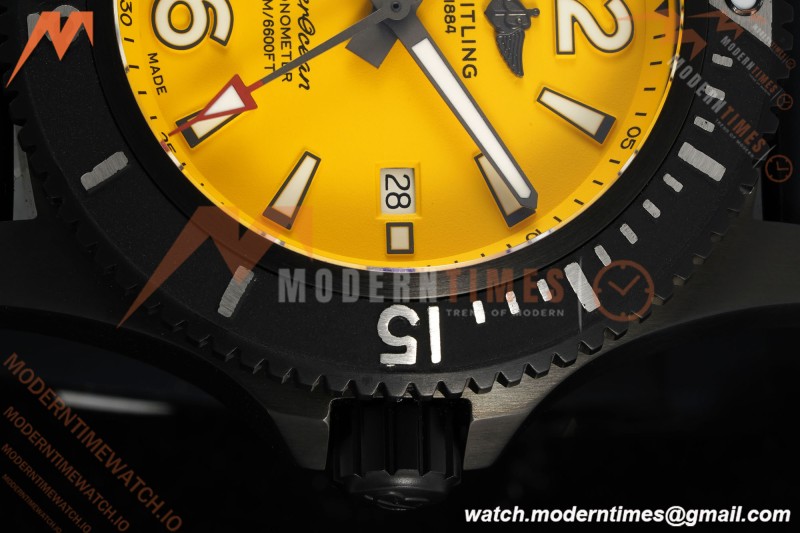 Breitling - Superocean Special 46mm Ceramic DLC/RU Yelw/Stk/Num TF V2 A2824