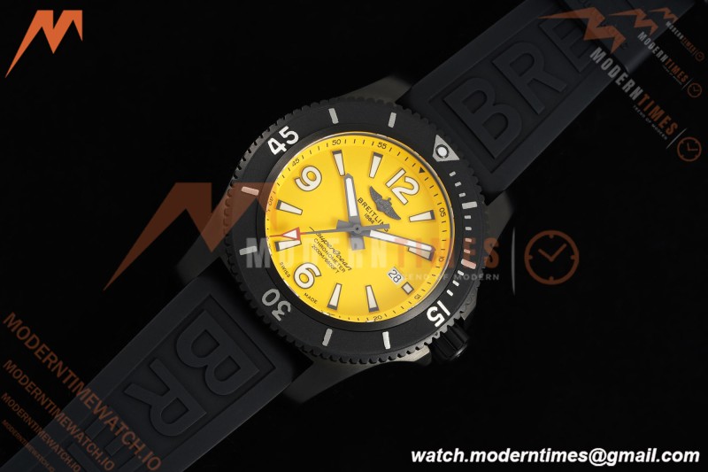 Breitling - Superocean Special 46mm Ceramic DLC/RU Yelw/Stk/Num TF V2 A2824