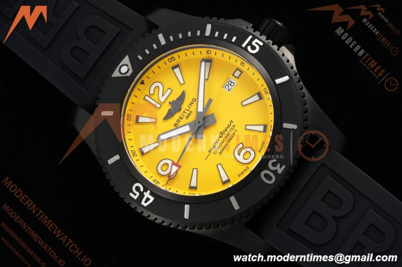 Breitling - Superocean Special 46mm Ceramic DLC/RU Yelw/Stk/Num TF V2 A2824
