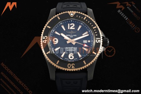 Breitling - Superocean Special 46mm Ceramic DLC/RG/RU Blk/Stk/Num TF V2 A2824