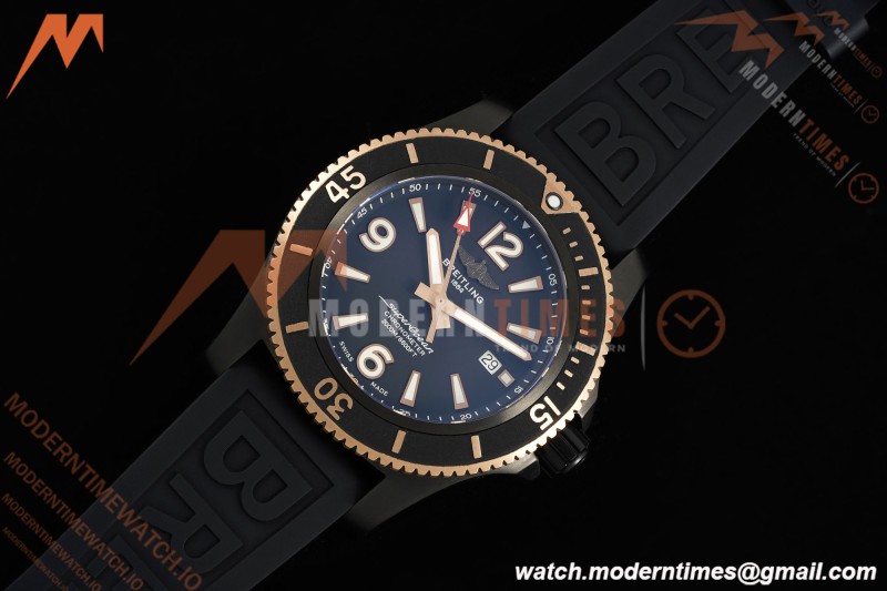 Breitling - Superocean Special 46mm Ceramic DLC/RG/RU Blk/Stk/Num TF V2 A2824