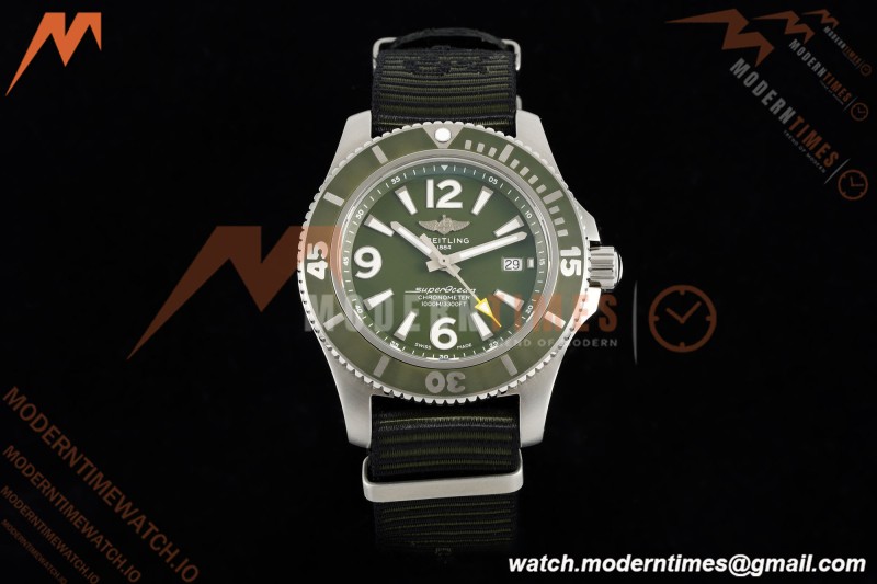 Breitling - Superocean Special 44mm Ceramic SS/NY Grn/Stk/Num TF V2 A2824