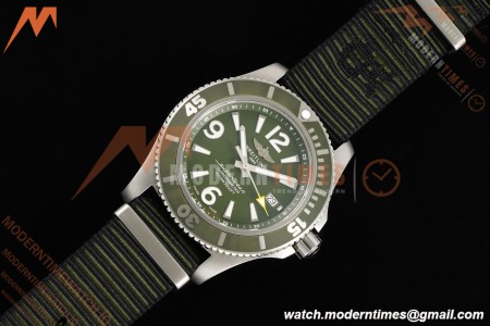 Breitling - Superocean Special 44mm Ceramic SS/NY Grn/Stk/Num TF V2 A2824
