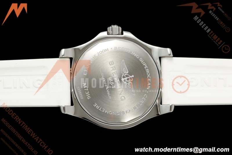 Breitling - Superocean Automatic 36mm SS/RU Wht/Stk/Num TF V2 Asia 2824