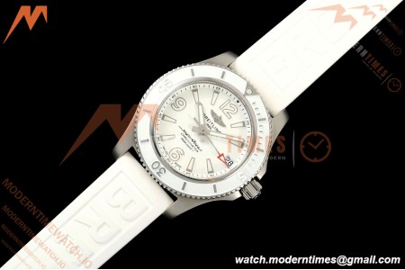 Breitling - Superocean Automatic 36mm SS/RU Wht/Stk/Num TF V2 Asia 2824