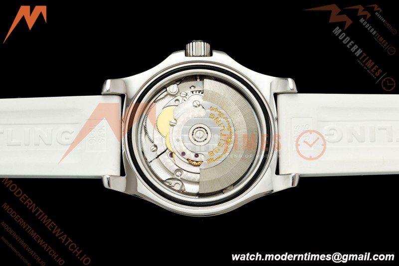 Breitling - Superocean Automatic 36mm SS/RU Wht/Stk/Num TF V2 Asia 2824