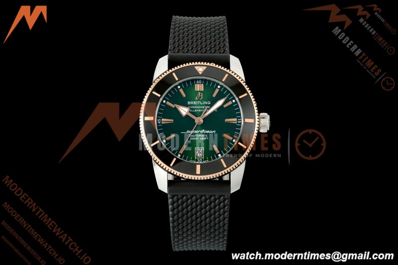 Breitling - Superocean Heritage B20 Automatic 42mm SS/RG/RU Green BLF A2824 | 브라이틀링 - 슈퍼오션 헤리티지 B20 오토매틱 42mm SS/RG/RU 그린 BLF A2824