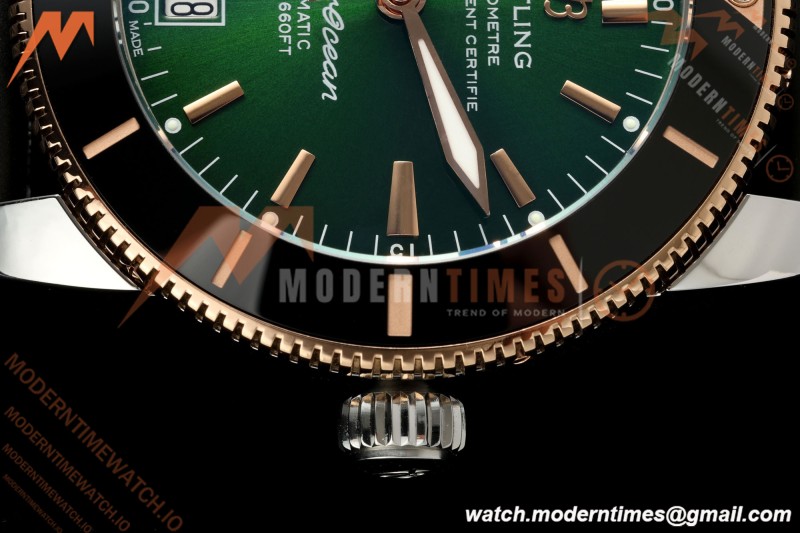 Breitling - Superocean Heritage B20 Automatic 42mm SS/RG/RU Green BLF A2824 | 브라이틀링 - 슈퍼오션 헤리티지 B20 오토매틱 42mm SS/RG/RU 그린 BLF A2824