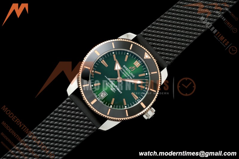 Breitling - Superocean Heritage B20 Automatic 42mm SS/RG/RU Green BLF A2824 | 브라이틀링 - 슈퍼오션 헤리티지 B20 오토매틱 42mm SS/RG/RU 그린 BLF A2824