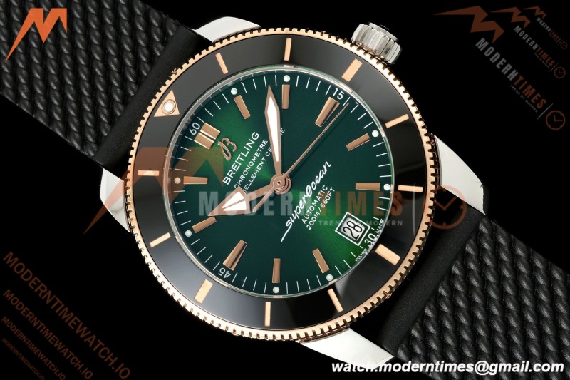 Breitling - Superocean Heritage B20 Automatic 42mm SS/RG/RU Green BLF A2824 | 브라이틀링 - 슈퍼오션 헤리티지 B20 오토매틱 42mm SS/RG/RU 그린 BLF A2824