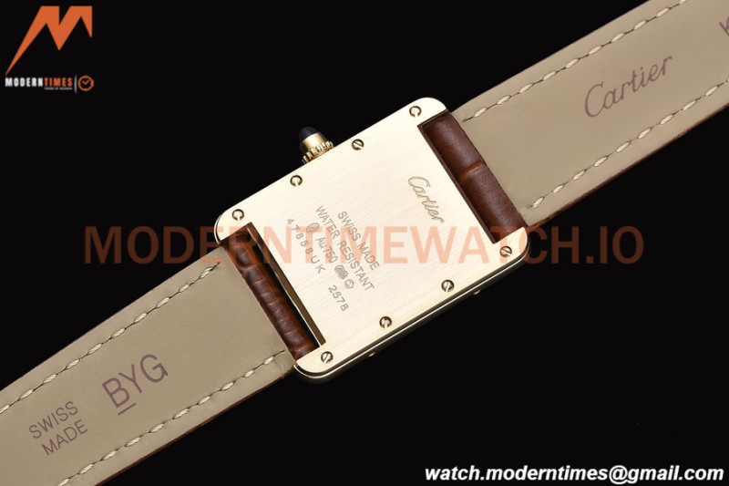 Cartier - Cartier Tank Louis Cartier Ladies YG/LE Silver AF Swiss Qtz
