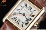 Cartier - Cartier Tank Louis Cartier Ladies YG/LE Silver AF Swiss Qtz
