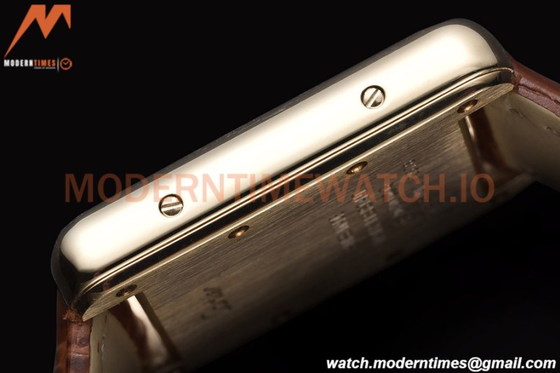 Cartier - Cartier Tank Louis Cartier Ladies YG/LE Silver AF Swiss Qtz