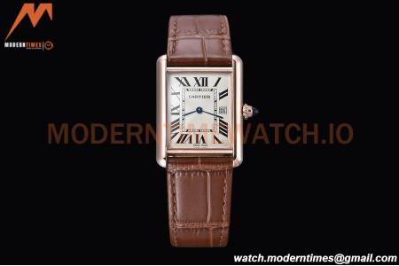 Cartier - Cartier Tank Louis Cartier Large Size RG/LE Silver AF Swiss Qtz