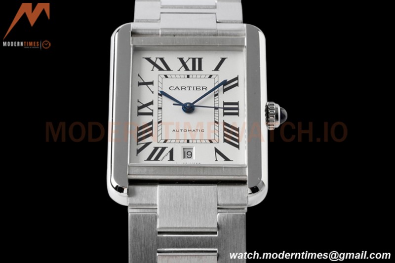 Cartier - Cartier Tank Solo XL Automatic SS/SS White AF A2892