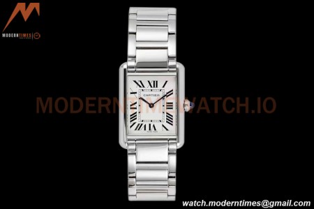 Cartier - Tank Must De Cartier 316F SS/SS White AF Swiss Quartz