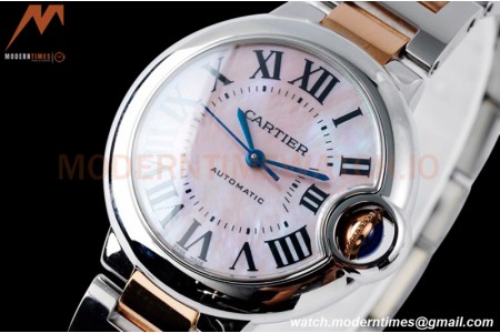 Cartier - Ballon Bleu De Cartier 33mm Automatic SS/RG Pink Mop AF NH05