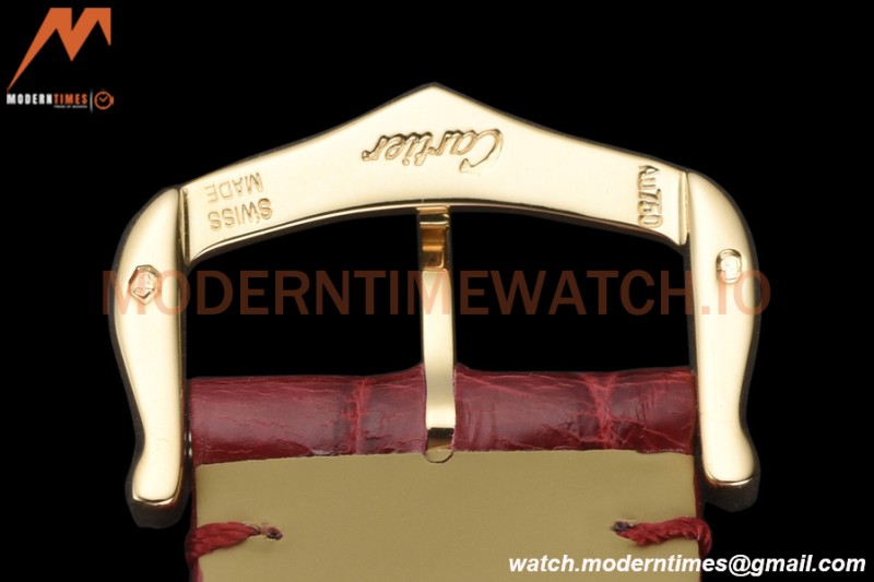 Cartier - Tank Must De Cartier Medium YG/LE Red DRF Swiss Qtz