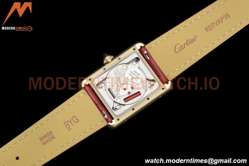 Cartier - Tank Must De Cartier Medium YG/LE Red DRF Swiss Qtz