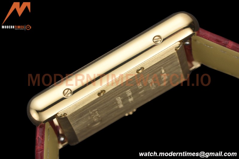 Cartier - Tank Must De Cartier Medium YG/LE Red DRF Swiss Qtz
