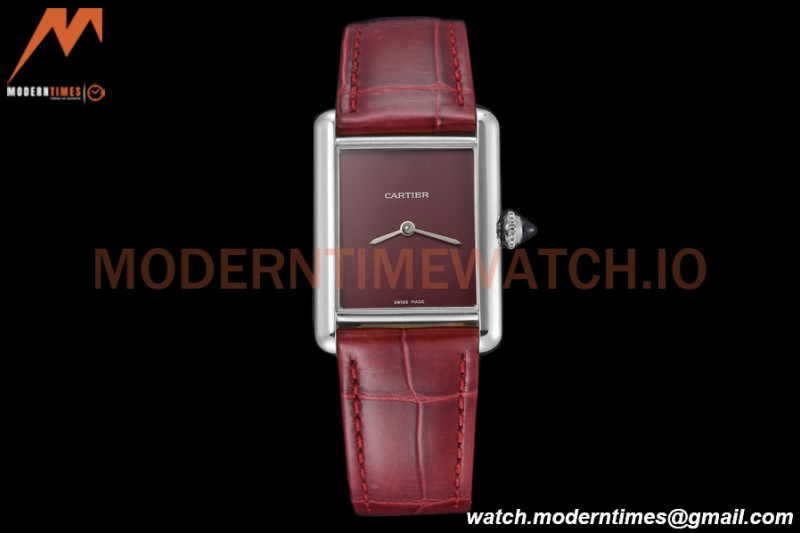 Cartier - Tank Must De Cartier Medium SS/LE Red DRF Swiss Qtz