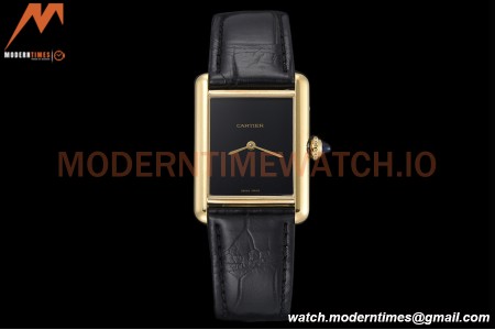 Cartier - Tank Must De Cartier Medium YG/LE Black DRF Swiss Qtz