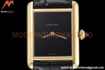 Cartier - Tank Must De Cartier Medium YG/LE Black DRF Swiss Qtz