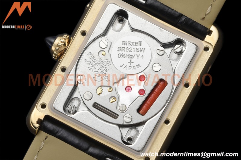 Cartier - Tank Must De Cartier Medium YG/LE Black DRF Swiss Qtz