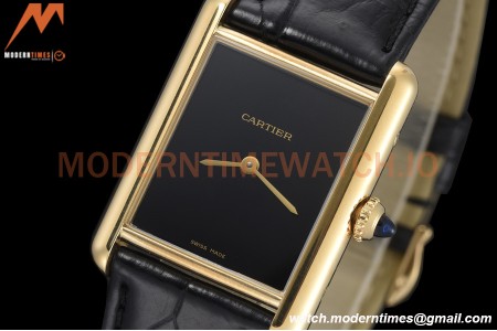 Cartier - Tank Must De Cartier Medium YG/LE Black DRF Swiss Qtz