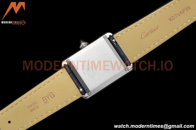 Cartier - Tank Must De Cartier Medium SS/LE Blue DRF Swiss Qtz