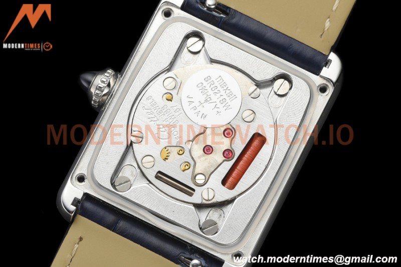 Cartier - Tank Must De Cartier Medium SS/LE Blue DRF Swiss Qtz