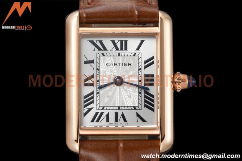 Cartier - Tank Louis Ladies 22mm RG/LE White AF Swiss Qtz