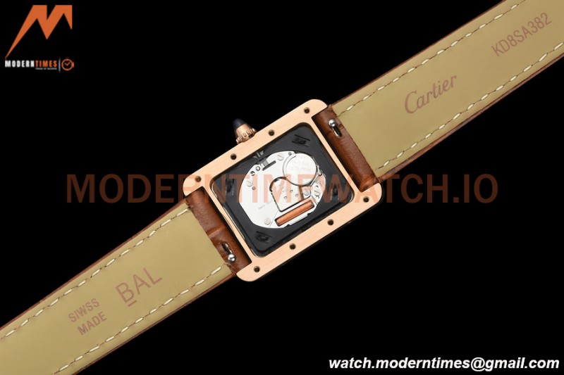 Cartier - Tank Louis Ladies 22mm RG/LE White AF Swiss Qtz