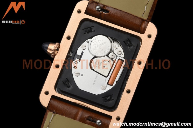 Cartier - Tank Louis Ladies 22mm RG/LE White AF Swiss Qtz