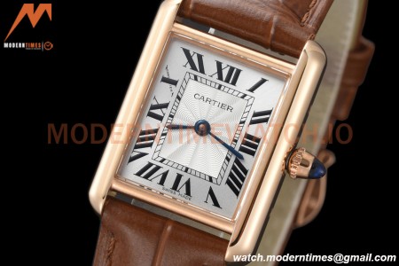 Cartier - Tank Louis Ladies 22mm RG/LE White AF Swiss Qtz