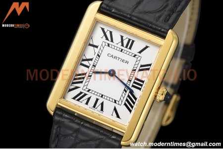 Cartier - Tank Solo Large Size 27mm YG/LE White AF Swiss Qtz