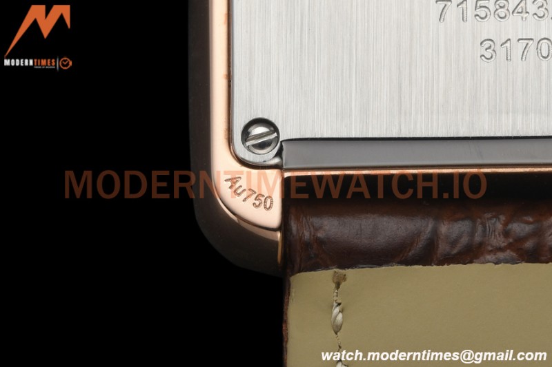 Cartier - Tank Solo Midsize 24.4mm RG/LE White DRF Swiss Qtz