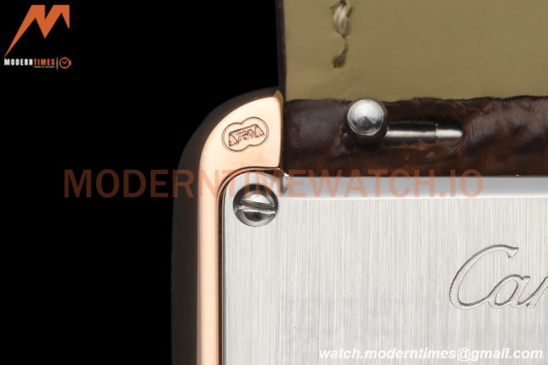 Cartier - Tank Solo Midsize 24.4mm RG/LE White DRF Swiss Qtz