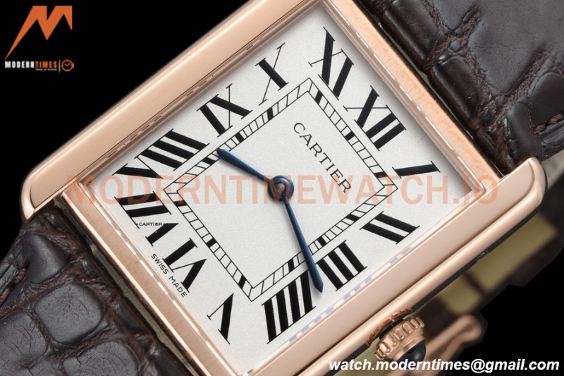 Cartier - Tank Solo Midsize 27.4mm RG/LE White DRF Swiss Qtz
