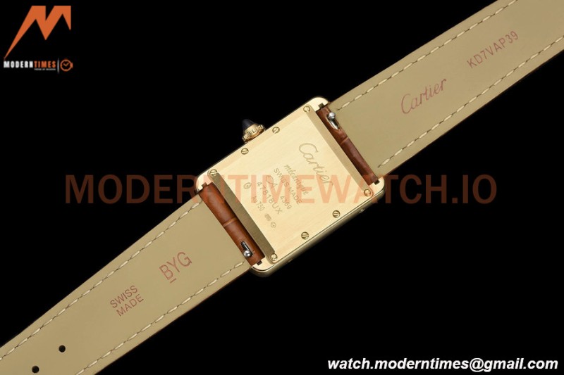 Cartier - Tank Louis Cartier 25.5mm YG/LE White DRF Swiss Qtz