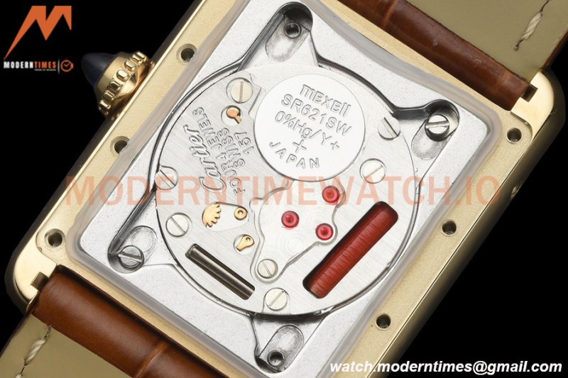 Cartier - Tank Louis Cartier 25.5mm YG/LE White DRF Swiss Qtz