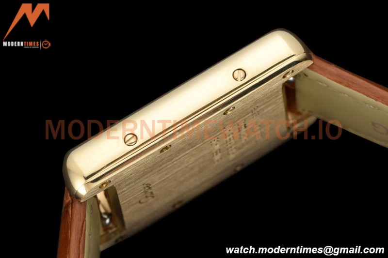 Cartier - Tank Louis Cartier Ladies 22mm YG/LE White DRF Swiss Qtz