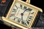 Cartier - Tank Louis Cartier Ladies 22mm Black YG/LE White DRF Swiss Qtz