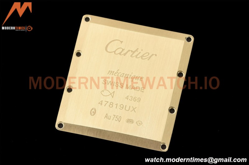 Cartier - Tank Louis Cartier 25.5mm Black YG/LE White DRF Swiss Qtz