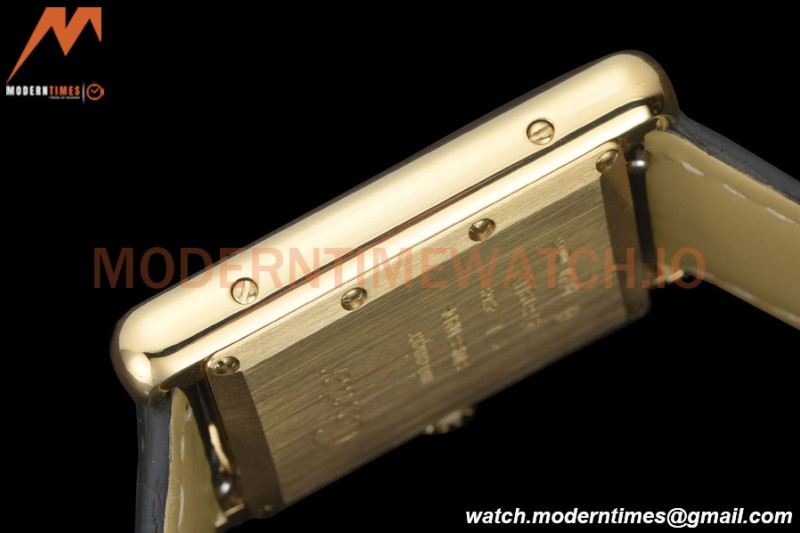 Cartier - Tank Louis Cartier 25.5mm Black YG/LE White DRF Swiss Qtz